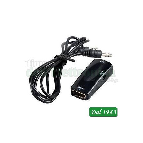 CONVERTITORE MICRO HDMI / VGA CON AUDIO