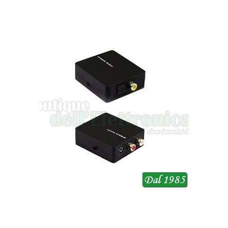CONVERTITORE AUDIO DIGITALE / ANALOGICO CON USCITA 3,5MM STEREO PER CUFFIE