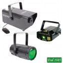 KIT EFFETTI SPECIALI - LED MOONFLOWER CON LASER GRAFICO E MACCHINA PER NEBBIA ARTIFICIALE