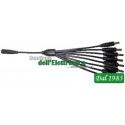 CAVETTO SPLITTER DI ALIMENTAZIONE 1 INGRESSO SPINA CC E 8 USCITE PRESE CC