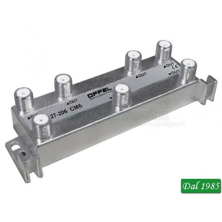 DIVISORE PER INTERNO SERIE FUSION A 6 USCITE