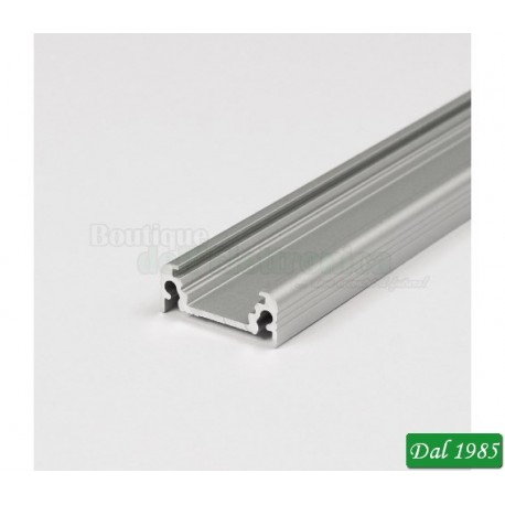 PROFILO IN ALLUMINIO 2M SLIM STANDARD ANODIZZATO GRIGIO