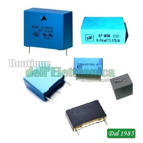 CONDENSATORE POLIESTERE 2000Vcc PASSO 22,5 9.100pf - 0,0091mf - 9,1n