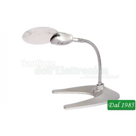 ?LENTE D’INGRANDIMENTO 2 LED CON BASE D’APPOGGIOCod. RX4090TL