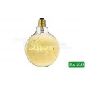 LAMPADINA VINTAGE LED GLOBO 125 SCRIPT LOVE DECO LINE E27 4W LUCE CALDA