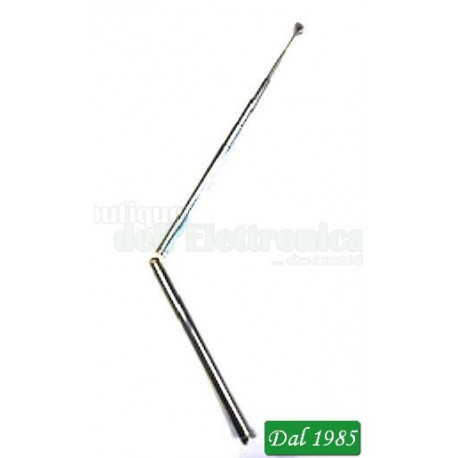 ANTENNA TELESCOPICA STILO 0,9mmX14,5 cm 8 ELEMENTI + SNODO