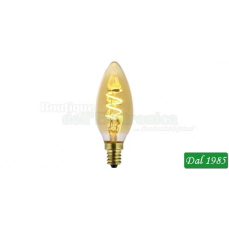 LAMPADINA VINTAGE LED CANDELA DECO FLEX E14 4W LUCE CALDA
