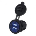 DOPPIA PRESA USB DA PANNELLO 2.1A + 1A LUMINOSA