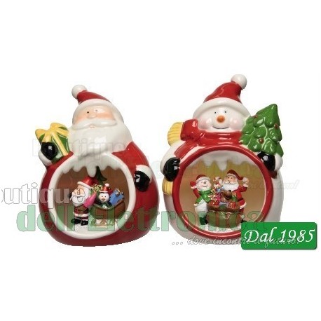 SFERA A LED 2 SOGGETTI ASSORTITI BABBO NATALE