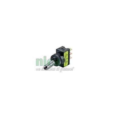 INTERRUTTORE UNIPOLARE A LEVA CON LED ROSSO 12V