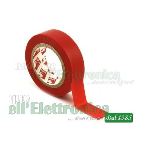 NASTRO ISOLANTE IN PVC 15mmX10mt ROSSO