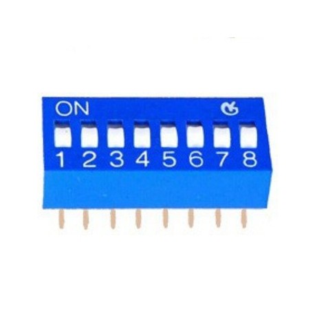 INTERRUTTORE A DIP SWITCH DA CIRCUITO STAMPATO A 8 CODICI