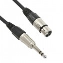 CAVO MICROFONICO XLR FEMMINA - JACK 6,3STEREO LUNGHEZZA 9M