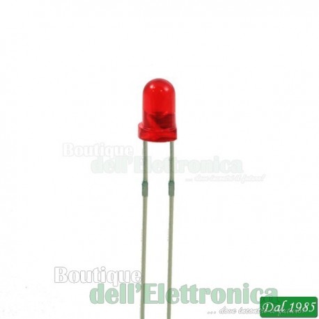LED CILINDRICO A LUCE DIFFUSA 3mm ROSSO