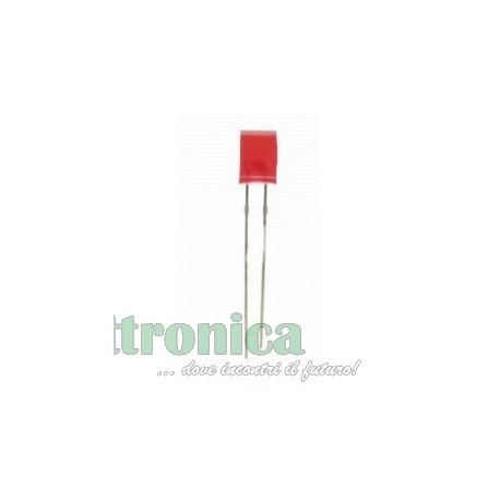 LED RETTANGOLARE TESTA PIATTA 2X5MM