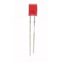 LED RETTANGOLARE TESTA PIATTA 2X5MM COLORE ROSSO