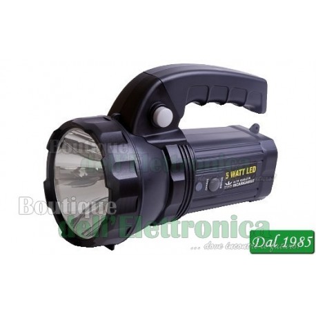 Faro torcia led ricaricabile atex 5w 300lm con base di carica a muro spotex