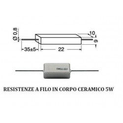 RES. CER. ASS. 47 OHM 5 W 10%