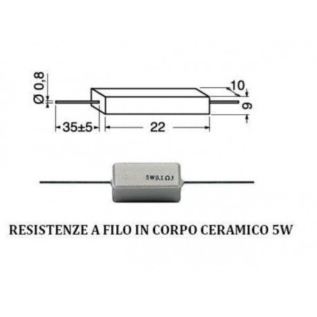 RES. CER. ASS. 47 OHM 5 W 10%