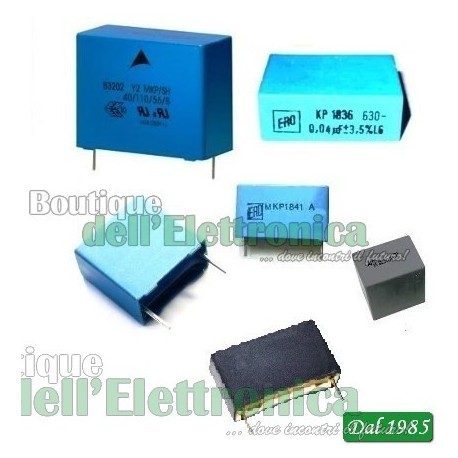 CONDENSATORE POLIESTERE 250VccPASSO 27,5 2,2 µF A 250 VOLT