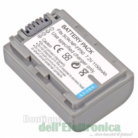 BATTERIA LION FITS PER SONY NP-FP50 7,2 VOLT 700 MAH A LITIO
