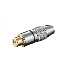 PRESA RCA PROFESSIONALE A VITE COLORE ARGENTO ORO