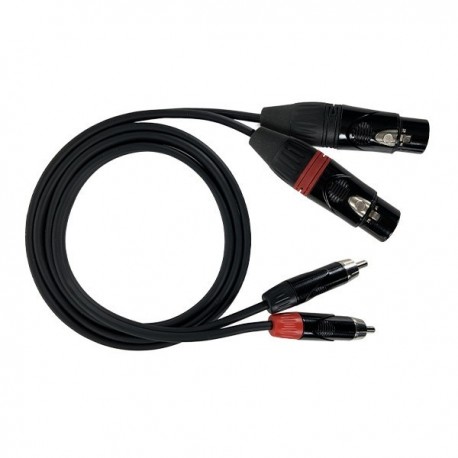 CAVO AUDIO 2 RCA MASCHIO - 2 XLR FEMMINA LUNGHEZZA 1.5METRI