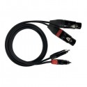 CAVO AUDIO 2 RCA MASCHIO - 2 XLR FEMMINA LUNGHEZZA 1.5METRI