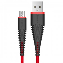 CAVO DI ALIMENTAZIONE PER ANDROID MICRO USB-USB LUNGHEZZA 1,5 METRI COLORE ROSSO