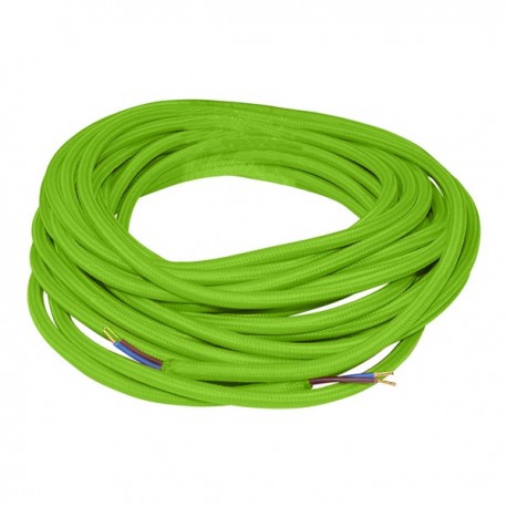 CAVO TESSILE FLESSIBILE COLORE VERDE 2x0.75 METRI 10