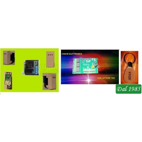 CHIAVE ELETTRONICA KIT CON LETTORE DI PROSSIMITA\' TAG FREQUENZA 13,56 MHz)SIMA ELETTRONICA \'\'MADE IN ITALY\'\'