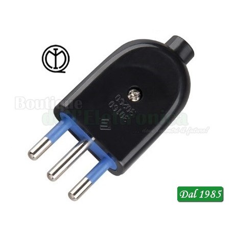 SPINA RETE 10A -250V NERO