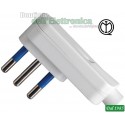 SPINA RETE 10A -250V 90° BIANCA