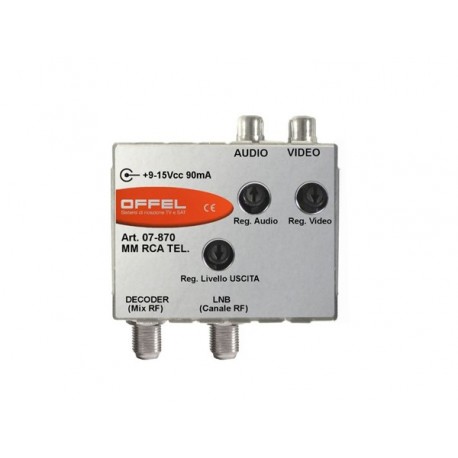 MODULATORE ANALOGICO MULTIBANDA TELEALIMENTATO 1 in RCA