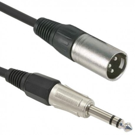 CAVO PER ALTOPARLANTI ATTIVI JACK 6,3 STEREO - XLR MASCHIO LUNGH. 9M