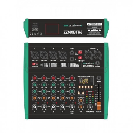 MIXER COMPATTO 6 CANALI CON MULTIEFFETTO