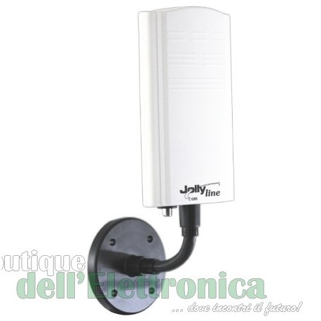 ANTENNA TV AMPLIFICATA DA BALCONE o BARCA VHF/UHF 15 dB CON FILTRO LTE