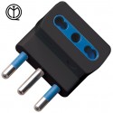 ADATTATORE RETE SPINA 16A -3 PRESE BIPASSO NERA