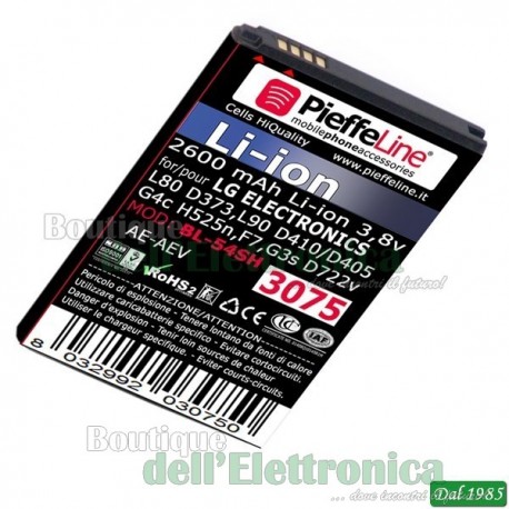 BATTERIA PER LG L90 3,7 VOLT 2600 MAH A LITIO