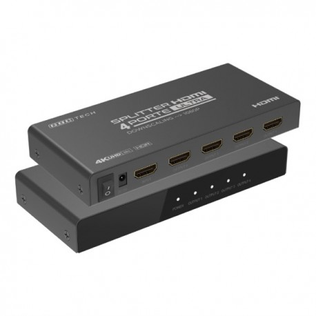 SPLITTER HDMI 4 PORTE UHD TV 4K X 2K @ 60HZ HDR CON DOWNSCALING