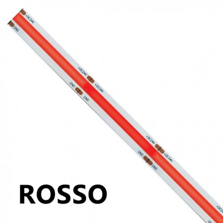 STRISCIA LED ROSSO COB 5 METRI 24VOLT 15WATT/m 1500lm/m