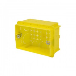 CASSETTA 3 MODULI RETTANGOLARE CON INSERTI METALLICI 104x74x53.5mm