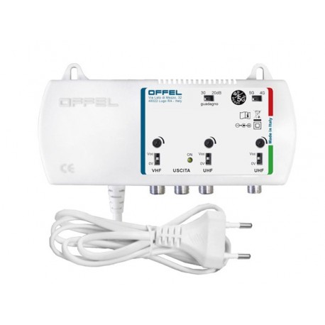 CENTRALINO 3 INGRESSI 20/30dB 5G V-U-U MADE IN ITALY