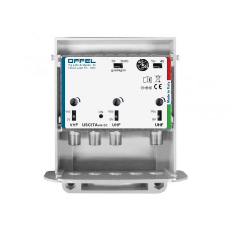 CENTRALINO PER ESTERNO 3 INGRESSII 20/30 dB 5G V-U-U MADE IN ITALY