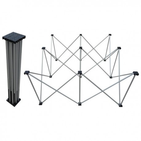 BASE TELESCOPICA H 40 CM PER PEDANA ZZTM100, TESTE DI APPOGGIO IN NYLO