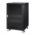 ARMADIO RACK A PAVIMENTO 18 UNIT 600X600MM, PORTA IN VETRO TEMPERATO