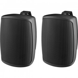 COPPIA DI ALTOPARLANTI PA A 2 VIE 100VOLT 16WATT IP65 COLORE NERO