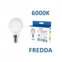 LAMPADA MINISFERA LED 230VOLT 5WATT E14 6000K CONFEZIONE 3 PEZZI