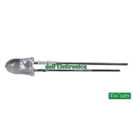 LED CILINDRICO 5MM AD ALTA LUMINOSITA\' BIANCO