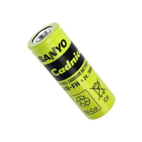 BATTERIA RICARICABILE SANYO 3/2 D 1,2 VOLT 7000 MAH NI-CD CON LAMELLE A SALDARE